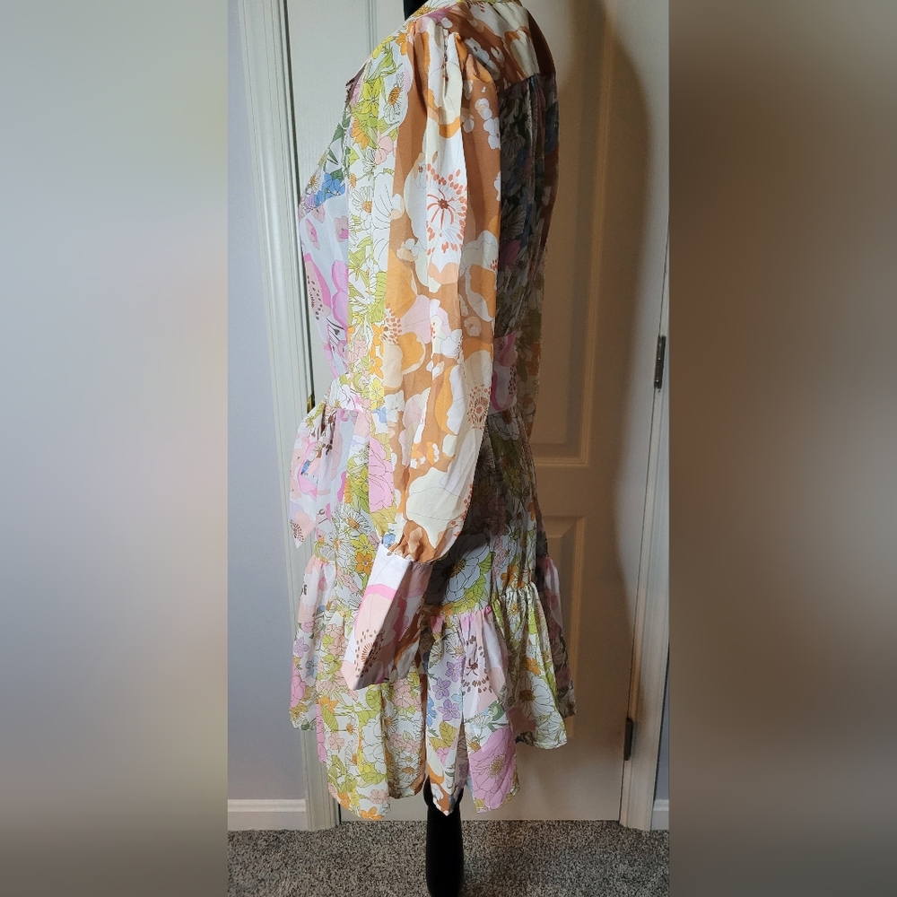 KAIMILAN Floral Tiered Shirt Dress. NWT Sz 6 - Picture 3 of 8